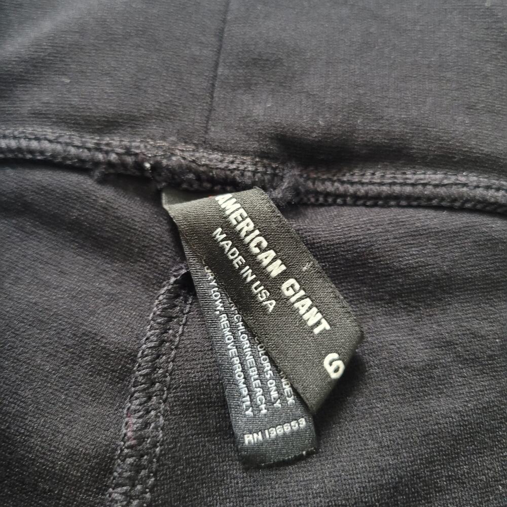 American Giant Size 6 Black Leggings Classic Minimalist Quality Every Day - Picture 5 of 7